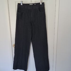 Vince Women's High Rise Wide Legged Jeans - Black